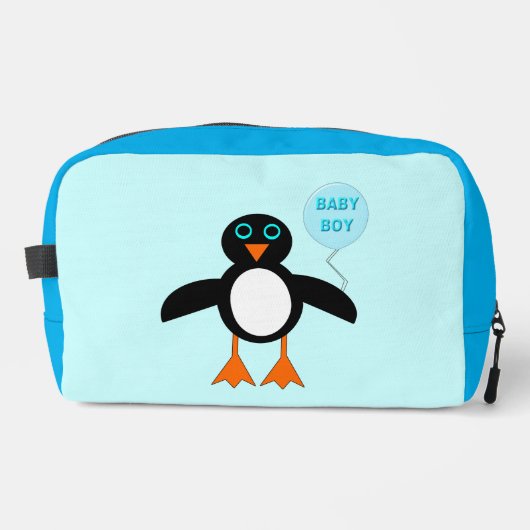 Cute Blue Baby Penguin Toilettasje (Voorkant)