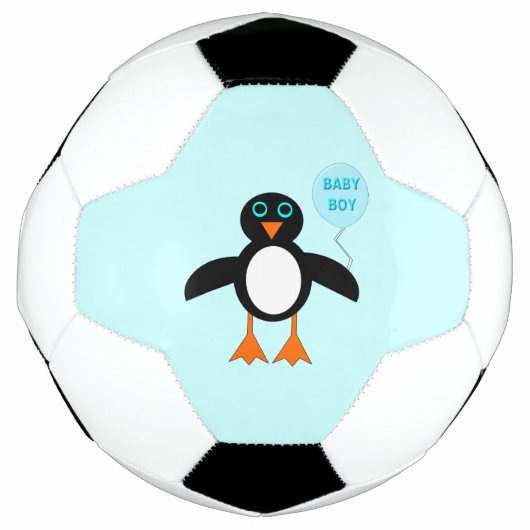 Cute Blue Baby Penguin Voetbal (Voorkant)