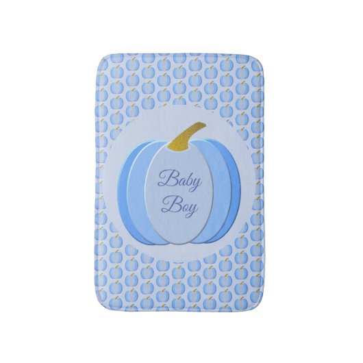 Cute Blue Baby Pumpkin - Aangepast Badmat (Voorkant Verticaal)