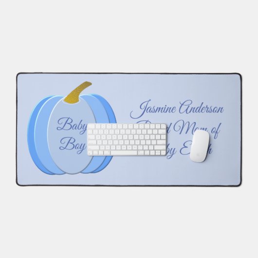 Cute Blue Baby Pumpkin - Aangepast Bureaumat (Keyboard & Muis)