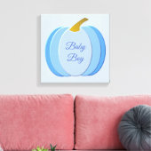 Cute Blue Baby Pumpkin - Aangepast Canvas Afdruk (Insitu (Woonkamer))