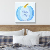 Cute Blue Baby Pumpkin - Aangepast Canvas Afdruk (Insitu (Slaapkamer))