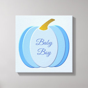 Cute Blue Baby Pumpkin - Aangepast Canvas Afdruk