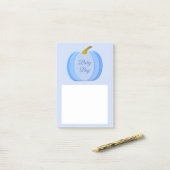 Cute Blue Baby Pumpkin - Aangepast Post-it® Notes (Op bureau)