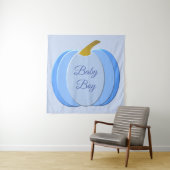 Cute Blue Baby Pumpkin - Aangepast Wandkleed (In situ)