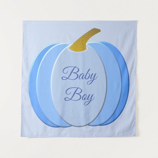 Cute Blue Baby Pumpkin - Aangepast Wandkleed (Voorkant)