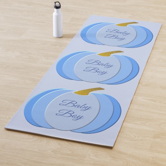 Cute Blue Baby Pumpkin - Aangepast Yogamat (In situ)
