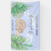 Cute Blue Baby Sleuth Baby shower Spandoek (Verticaal)
