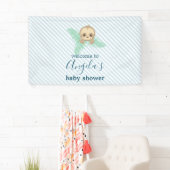 Cute Blue Baby Sloth Baby shower Spandoek (Insitu)