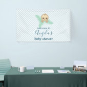 Cute Blue Baby Sloth Baby shower Spandoek (Beurs)