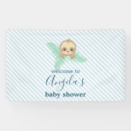 Cute Blue Baby Sloth Baby shower Spandoek