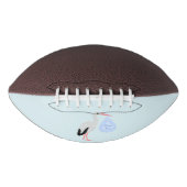Cute Blue Baby Stork American Football (Voorkant)