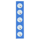 Cute Blue Baby Stork Baby shower Korte Tafelloper (Voorkant)