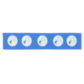 Cute Blue Baby Stork Baby shower Korte Tafelloper (Horizontaal)