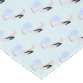 Cute Blue Baby Stork Baby shower Tafelkleed (Gekanteld)