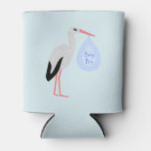 Cute Blue Baby Stork Blikjeskoeler (Voorkant)