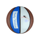 Cute Blue Baby Stork Custom Basketbal (Verticaal)