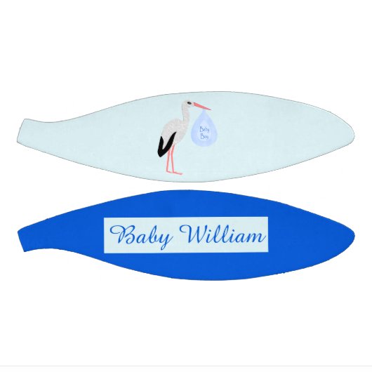 Cute Blue Baby Stork Custom Basketbal (Panelen)