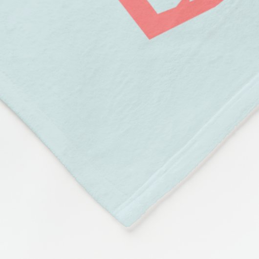 Cute Blue Baby Stork Custom Fleece Deken (Hoek)