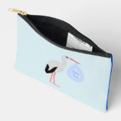 Cute Blue Baby Stork Etui (Open)