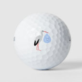 Cute Blue Baby Stork Golfballen (Voorkant)