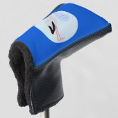 Cute Blue Baby Stork Golfheadcover (3/4 voorkant)