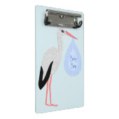 Cute Blue Baby Stork Mini Klembord (Schuin)