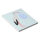 Cute Blue Baby Stork Notitieblok (Schuin)