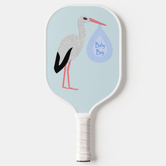 Cute Blue Baby Stork Pickleball Paddle (Voorkant)