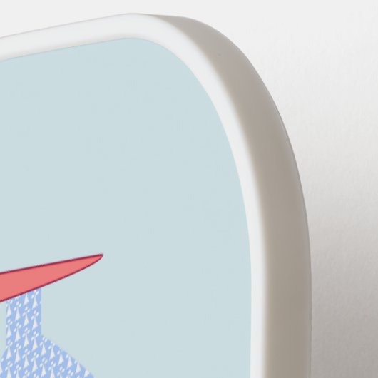 Cute Blue Baby Stork Pickleball Paddle (Links Detail)