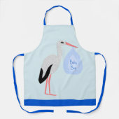 Cute Blue Baby Stork Schort (Voorkant)