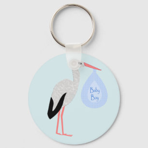 Cute Blue Baby Stork Sleutelhanger
