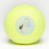 Cute Blue Baby Stork Tennisballen (Voorkant)