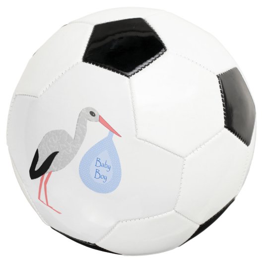 Cute Blue Baby Stork Voetbal (Drie kwart)