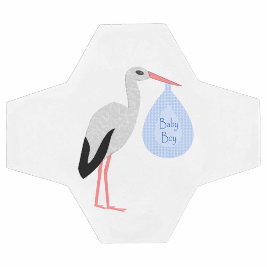 Cute Blue Baby Stork Voetbal (Enkel)