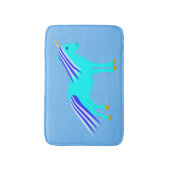Cute Blue Baby Unicorn Badmat (Voorkant Verticaal)