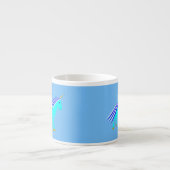 Cute Blue Baby Unicorn Espresso Kop (Voorkant)