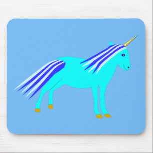 Cute Blue Baby Unicorn Muismat