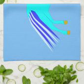 Cute Blue Baby Unicorn Theedoek (Gevouwen)