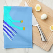 Cute Blue Baby Unicorn Theedoek (Quarter Fold)