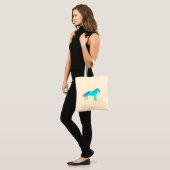 Cute Blue Baby Unicorn Tote Bag (Voorkant (model))