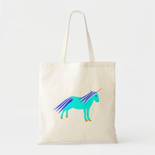 Cute Blue Baby Unicorn Tote Bag (Voorkant)