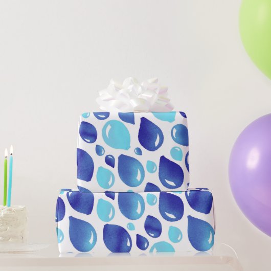 Cute Blue Balloon Kind Pattern Cadeaupapier (Feestgeschenken)