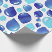 Cute Blue Balloon Kind Pattern Cadeaupapier (Hoek)