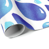 Cute Blue Balloon Kind Pattern Cadeaupapier (Rol Hoek)