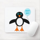 Cute Blue Bbay Boy Penguin Mousepad Muismat (Met muis)