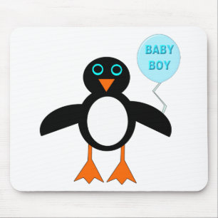 Cute Blue Bbay Boy Penguin Mousepad Muismat