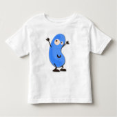 Cute Blue Bean Monster Kinder Shirts (Voorkant)