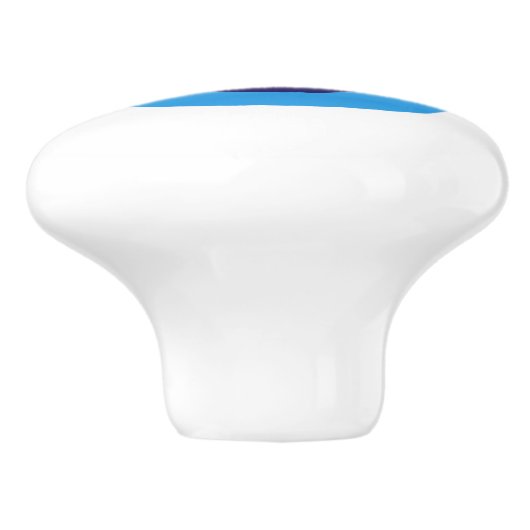 Cute Blue Beer Keramische Knop (Zijkant)