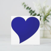 Cute blue big hart moderne Valentijnsdag kaart (Staand voorkant)